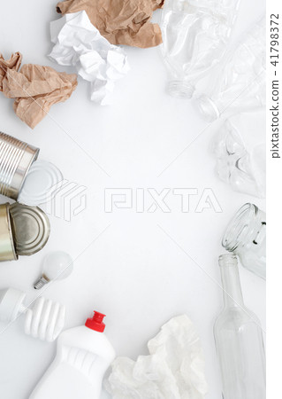Recyclable waste, resources.Clean glass, plastic Recyclable waste, resources.Clean glass, plastic 41798372