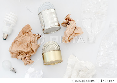 Recyclable waste, resources. Clean glass, paper 41798457