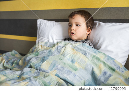 minor ill baby on bed minor ill baby on bed 41799093