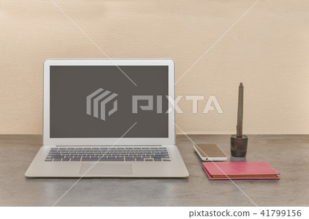 Laptop, notebook, pen and smartphone. Workplace Laptop, notebook, pen and smartphone. Workplace 41799156