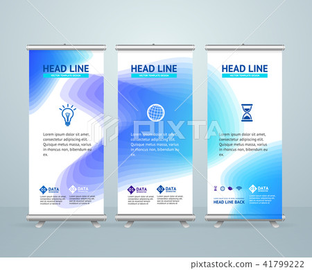 Roll Up Banner Stand Design Template. Vector Roll Up Banner Stand Design Template. Vector 41799222