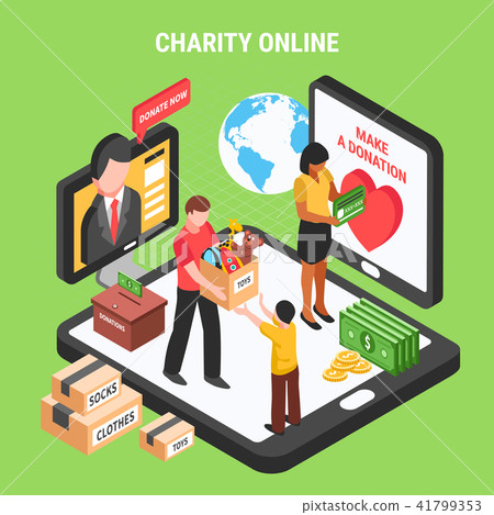 Charity Online Isometric Composition 41799353