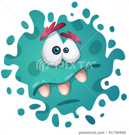 Cute, funny, crazy monster character. Helloween illustration. Printing on T-shirts. 41799486