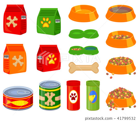 16 colorful cartoon pet food elements set 41799532