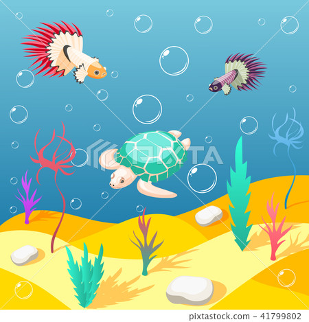 Inhabitants Of Underwater World Background Inhabitants Of Underwater World Background 41799802