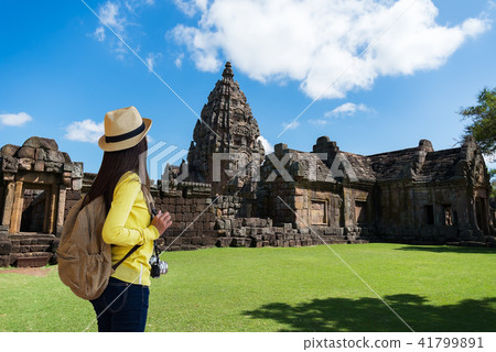Tourists visit Those Ancient City Phimai Historica Tourists visit Those Ancient City Phimai Historica 41799891
