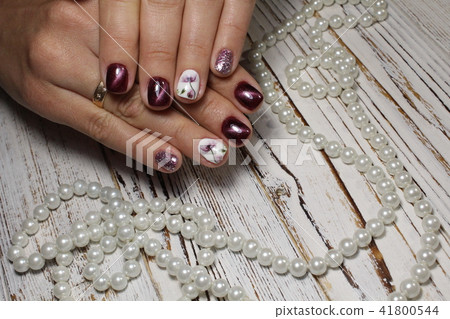 Fashion nails design manicure 41800544