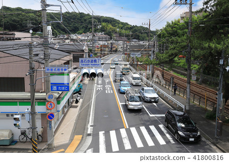 從Nishiyoda 1丁目地區觀看川崎市川崎市多摩高西步行橋 41800816