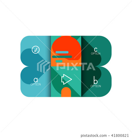 Infographics option and step by step in rounded squares, element of chart, graph, diagram with Infographics option and step by step in rounded squares, element of chart, graph, diagram with 41800821