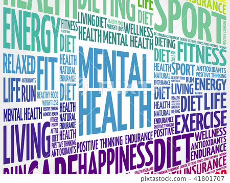 Mental health word cloud collage 41801707