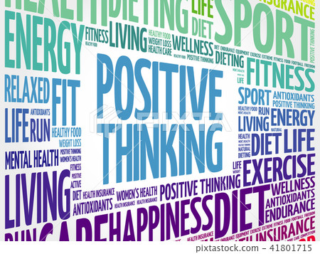 Positive thinking word cloud collage 41801715