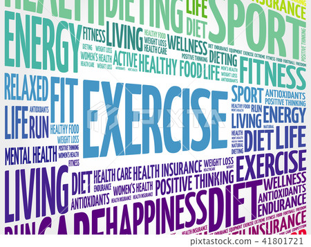 EXERCISE word cloud collage - Stock Illustration [41801721] - PIXTA