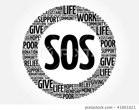 SOS word cloud collage SOS word cloud collage 41801821
