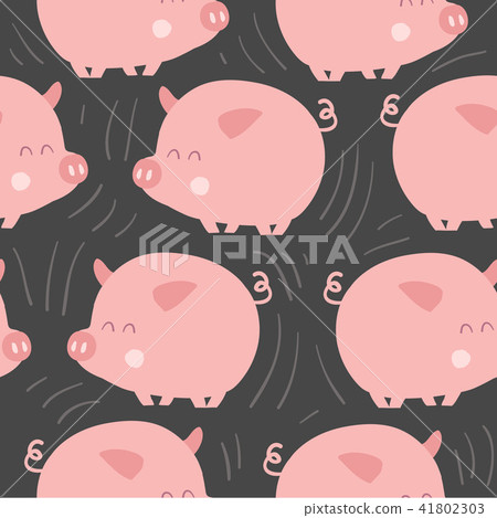 Cute pigs seamless pattern Cute pigs seamless pattern 41802303