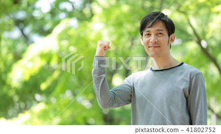 Fresh green male guts pose 41802752