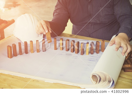 Concept for solution to a problem dominoes effect 41802996