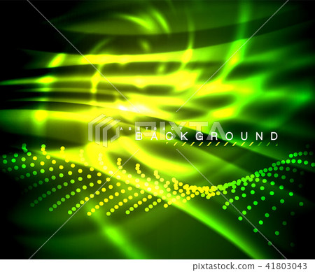Neon glowing techno lines, hi-tech futuristic abstract background template with square shapes Neon glowing techno lines, hi-tech futuristic abstract background template with square shapes 41803043