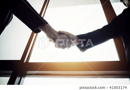 Business handshake. Two businessman shaking hands. 41803174