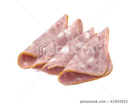 ham slices isolated on white 41803852