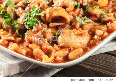 Pasta e fagioli - pasta with beans and parmesan Pasta e fagioli - pasta with beans and parmesan 41804036