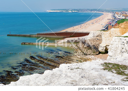 White chalk cliffs in Seaford Head, East Sussex, UK White chalk cliffs in Seaford Head, East Sussex, UK 41804245