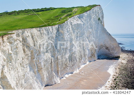 White chalk cliffs Seaford Head, UK 41804247