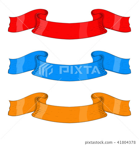 Colored ribbon banners Colored ribbon banners 41804378
