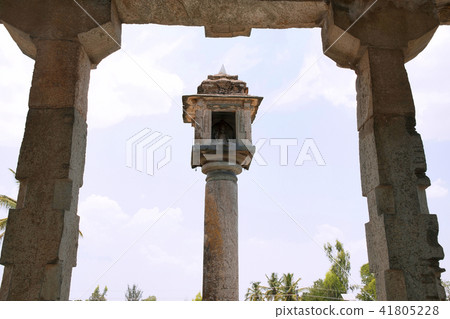 View of manastambha from the main shrine 41805228