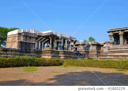 View of Nandi Mandapa and Hoysaleshwara Temple 41805229