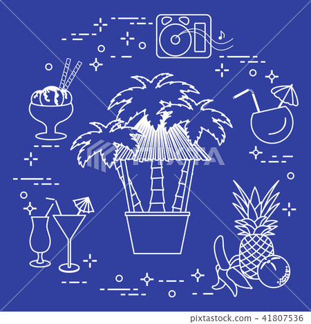 Bar on the beach, cocktails, ice cream, fruit Bar on the beach, cocktails, ice cream, fruit 41807536