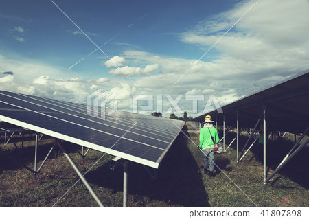 engineer team working  in solar power 41807898
