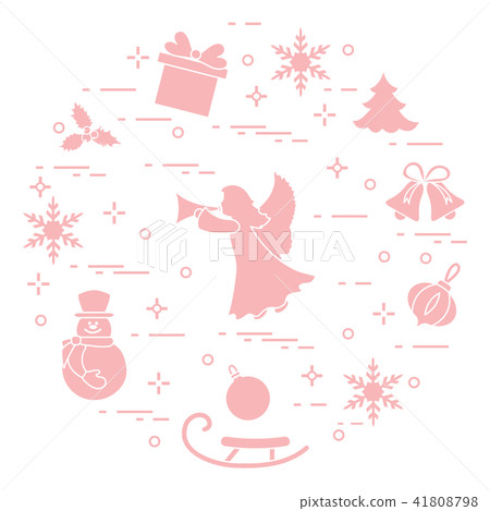 New Year and Christmas symbols 41808798