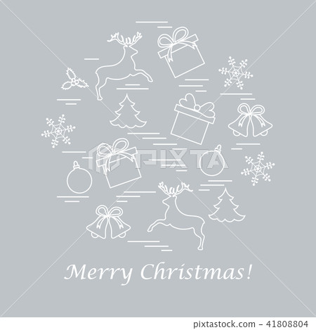 different new year and christmas symbols arranged different new year and christmas symbols arranged 41808804