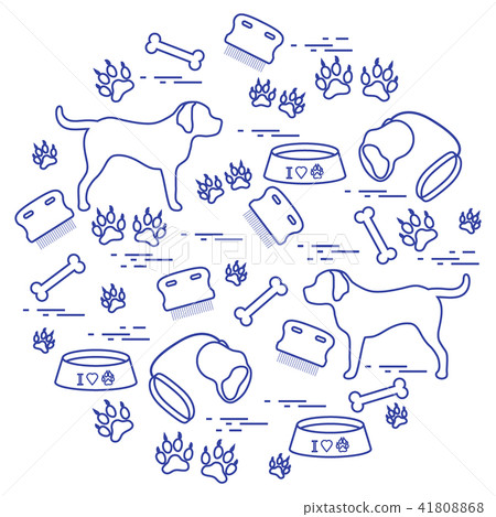 Cute vector illustration goods to care for dogs Cute vector illustration goods to care for dogs 41808868