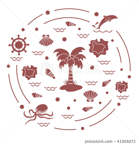 different objects related to tourism and outdoor different objects related to tourism and outdoor 41808872