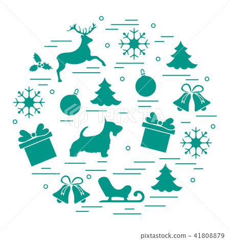 Different new year and christmas symbols Winter 41808879