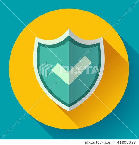 shield icon - protection symbol. Flat design style. 41809088