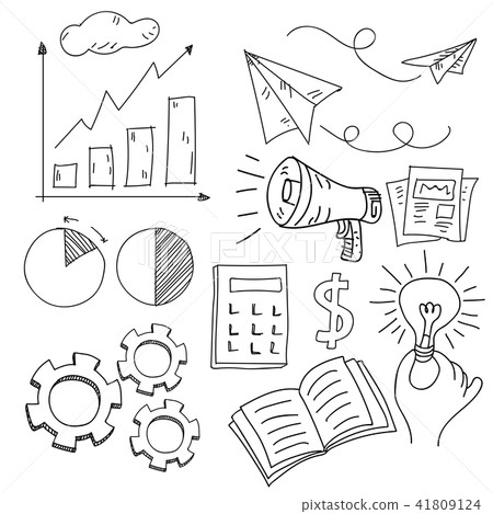 Business doodle. Vector illustration Business doodle. Vector illustration 41809124