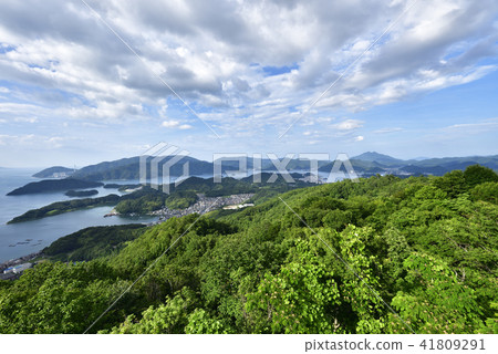 Maizuru Bay seen from the Goro Ogaoka Park Observatory (Maizuru City, Kyoto Prefecture) 41809291