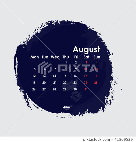 August 2019 Calendar Template.Starts from Monday. August 2019 Calendar Template.Starts from Monday. 41809529