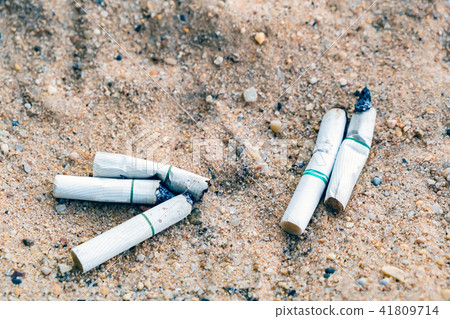 cigarette stub in the trash cigarette stub in the trash 41809714