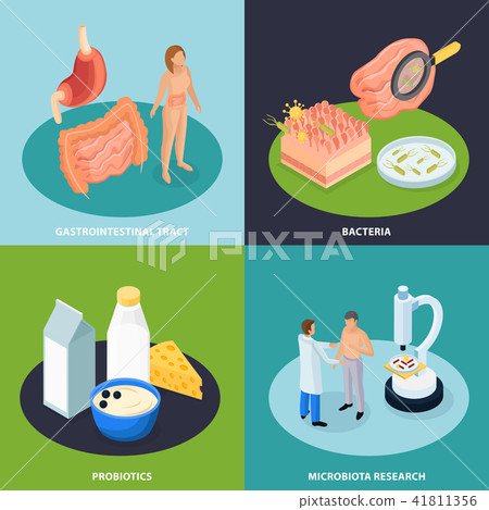 Probiotics Isometric Design Concept 41811356
