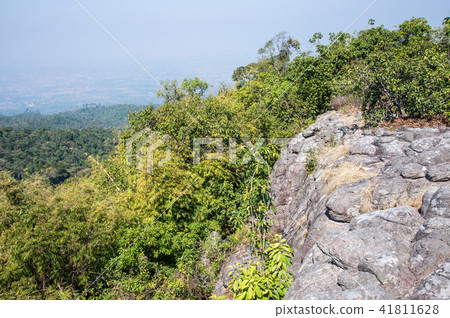Sandstone cliff of the high mountain. Sandstone cliff of the high mountain. 41811628
