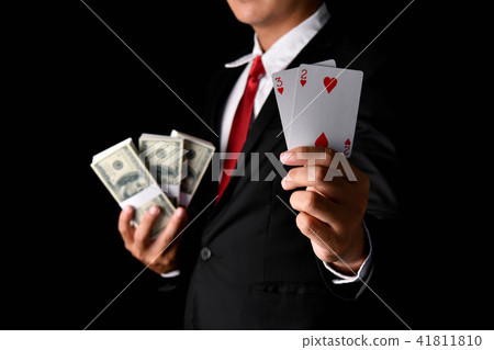 Gambling Concepts. Business people are gambling in the casino. B 41811810