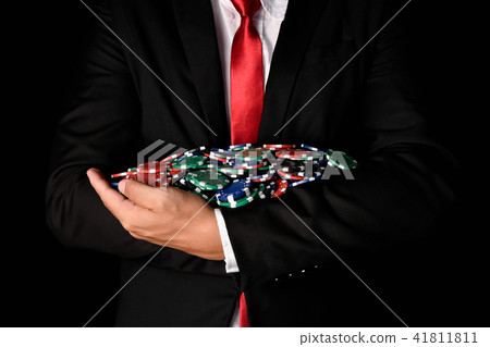 Gambling Concepts. Business people are gambling in the casino. B 41811811