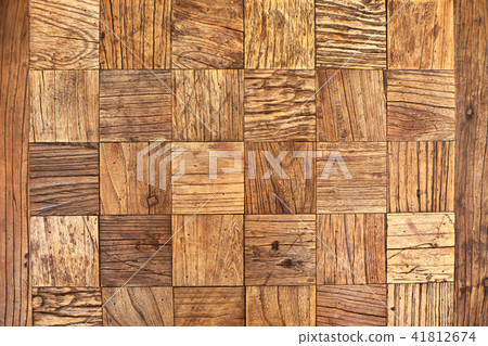 Wooden table made with wooden blocks. Wooden table made with wooden blocks. 41812674