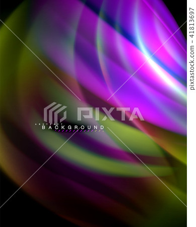 Neon holographic fluid color wave for web, wallpaper, pattern, texture and background 41813697