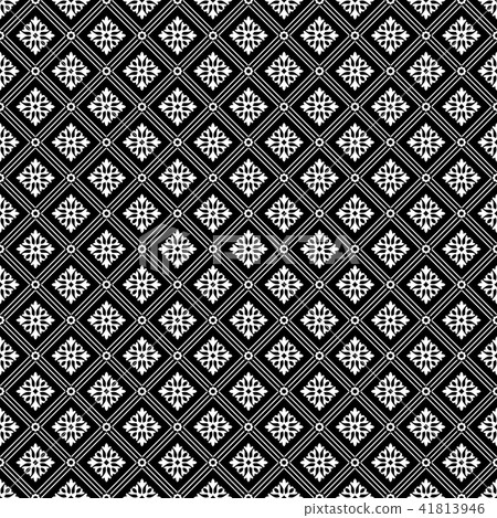 Floral pattern. Wallpaper baroque, damask. Floral pattern. Wallpaper baroque, damask. 41813946