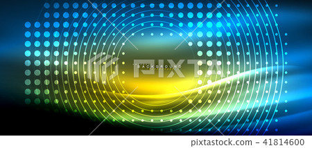 Neon glowing lines, magic energy space light concept, abstract background wallpaper design Neon glowing lines, magic energy space light concept, abstract background wallpaper design 41814600