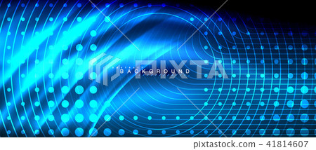 Neon glowing lines, magic energy space light concept, abstract background wallpaper design Neon glowing lines, magic energy space light concept, abstract background wallpaper design 41814607